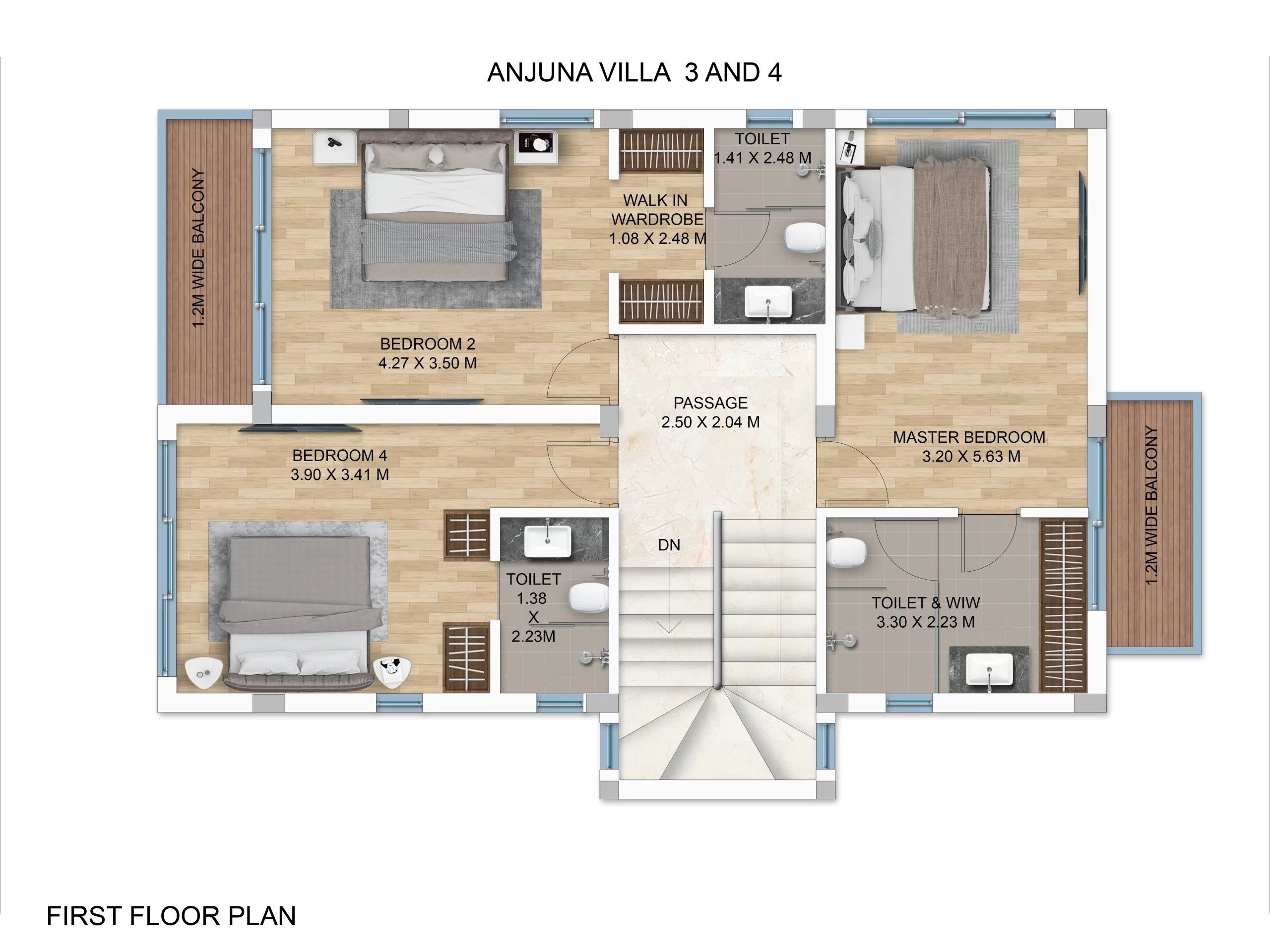 La Demure villa 3 and 4 first floor